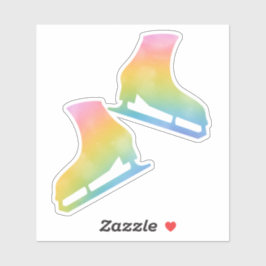 Sticker ijspaar schaatsen paar kunstschaatsen rege
