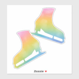 Sticker ijspaar schaatsen paar kunstschaatsen rege