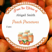 Sticker in blik Peach Gingham