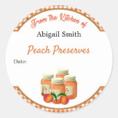 Sticker in blik Peach Gingham (Voorkant)