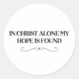 Sticker in Christus alleen, mijn hoop is het geloo