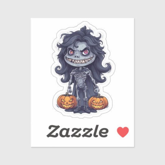 Sticker 'In de Sfeer van Halloween' – Schattig (Vel)
