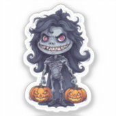 Sticker 'In de Sfeer van Halloween' – Schattig (Voorkant)