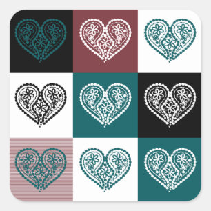 Sticker in de vorm van Floral