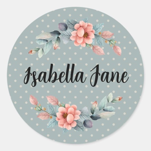 Sticker in Waterverf Deer Princess (Voorkant)