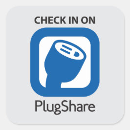 sticker "Inchecken op PlugShare"