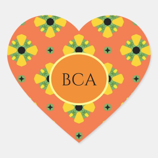 Sticker Initialen Schattigee Party Favor Fun BD (Voorkant)