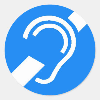 Sticker Internationaal Symbool voor Doven