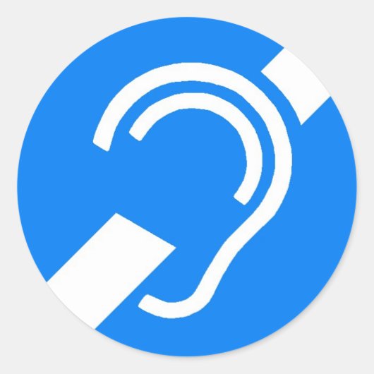 Sticker International Symbol for the Deaf (Voorkant)