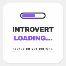 Sticker Introvert Laden Grappig