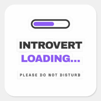 Sticker Introvert Laden Grappig