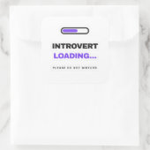 Sticker Introvert Laden Grappig (Tas)