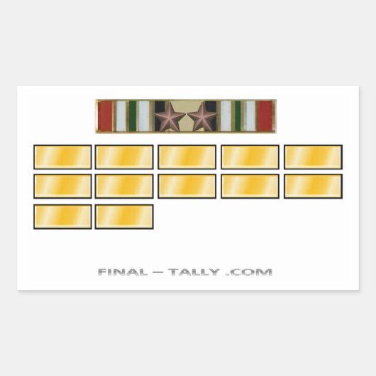 Sticker Irak 12 maanden met Campaign Star (Voorkant)