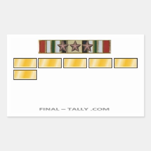 Sticker Iraq 6 maand met 3 Campagnester (Voorkant)