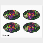 Sticker, Irland, keltischer Knoten, bunt Ovale Sticker (Vel)