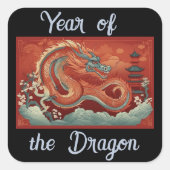 Sticker Jaar van de Draak (Voorkant)