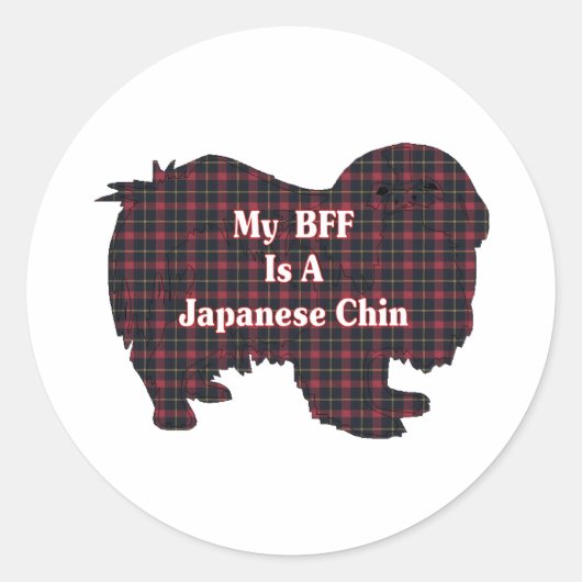 Sticker Japanse Chin BFF (Voorkant)