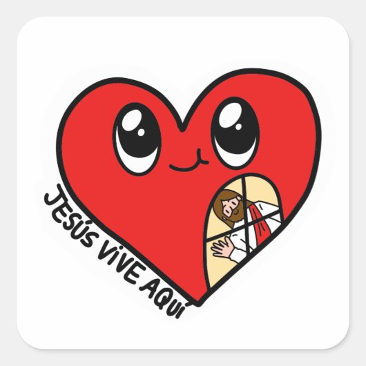 Sticker Jesús vive aquí Edificaturas  (Voorkant)