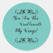 Sticker Jij bent de wind onder mijn vleugels Citaa (Voorkant)