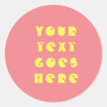 sticker jouw tekst hier persoonlijk zwart geel