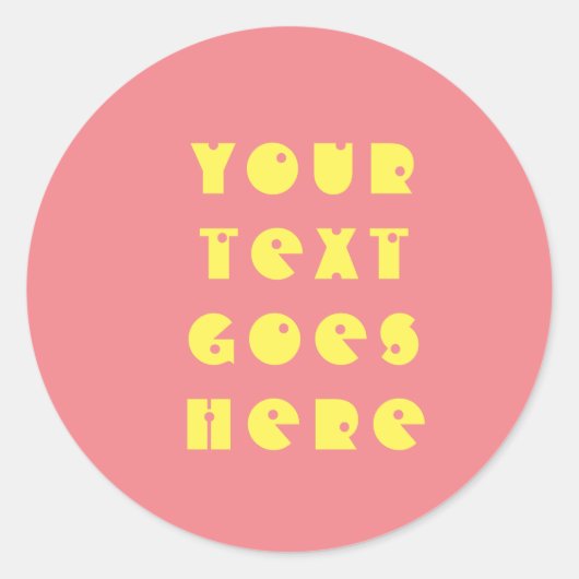 sticker jouw tekst hier persoonlijk zwart geel (Voorkant)