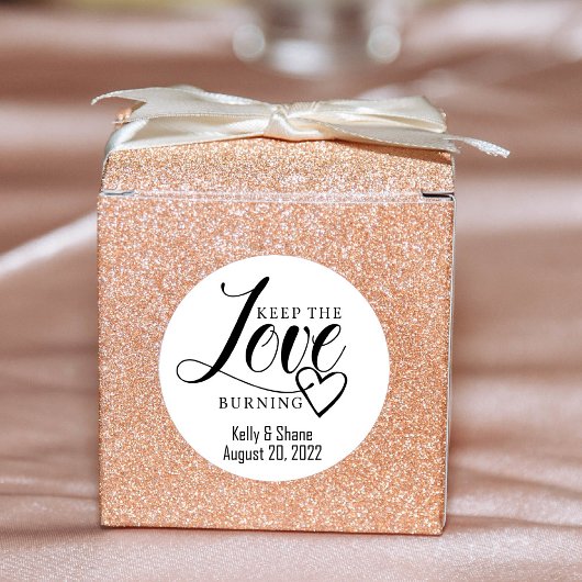 Sticker, kaars sticker, ronde sticker