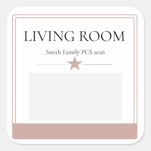 Sticker Kamerlabel voor verhuizing (Voorkant)