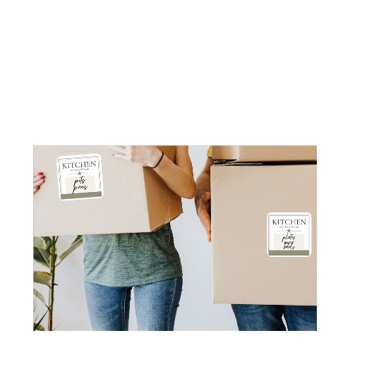 Sticker Kamerlabel voor verhuizing
