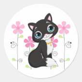 Sticker-Kat Ronde Sticker (Voorkant)