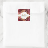 Sticker - Kersenrood Gouden Monogram (Tas)