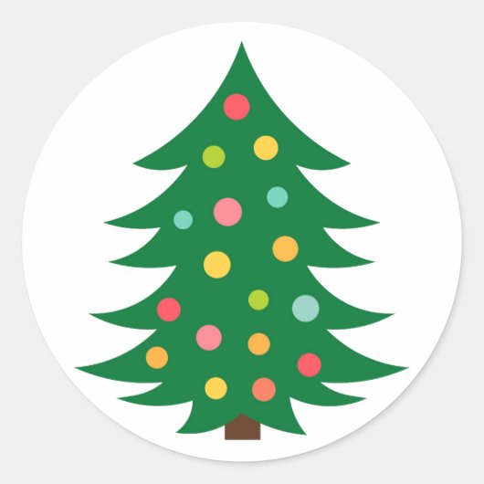 Sticker kerstboom. (Voorkant)