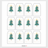 Sticker Kerstcadeau Tags Xmas Cadeaus Label (Vel)