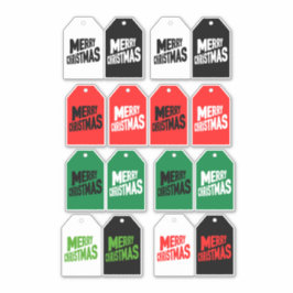 Sticker Kerstcadeau Tags Xmas Cadeaus Label