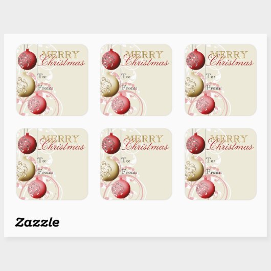 Sticker kerstcadeautje Label (Vel)