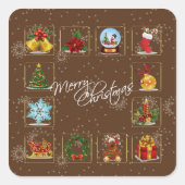 Sticker kerstelementen (Voorkant)