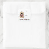 Sticker - Kersthond Pooch Cadeautags (Tas)