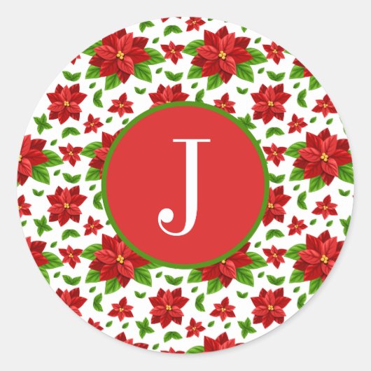 Sticker kerstmis-Poinsettia (Voorkant)