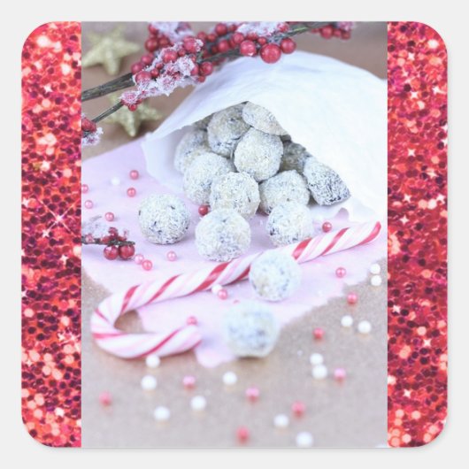 Sticker kerstsnoepsuikerriet (Voorkant)