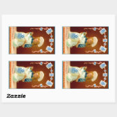 Sticker Keuken Vintage Ad Meisje Granulated Sugar (Vel)