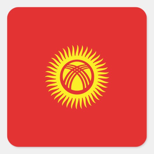 Sticker Kirgizië (Voorkant)
