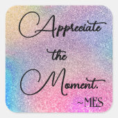 Sticker kleurrijk | Initialen en positieve bevesti (Voorkant)