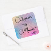 Sticker kleurrijk | Initialen en positieve bevesti (Envelop)