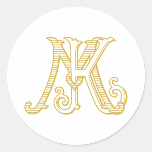 Sticker KM Monogram of MK Monogram (Voorkant)
