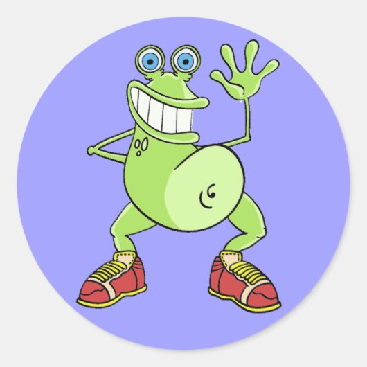 sticker knaagdier "cartoon" grappig kikker (Voorkant)