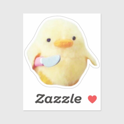 Sticker Knife Duck Plush Meme (Vel)