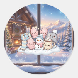 Sticker Knusse Wintervrienden