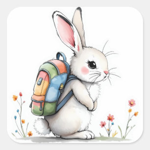 Sticker Konijn Terug naar School