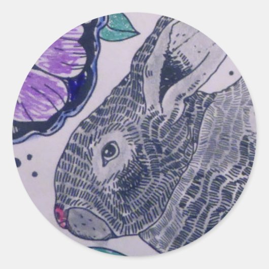 STICKER KONIJNTJES IN DE TUIN (Voorkant)