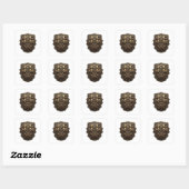 Sticker Kunst - Helder Goud HOND MOEDER (Vel)