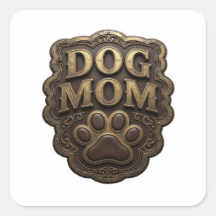 Sticker Kunst - Helder Goud HOND MOEDER
